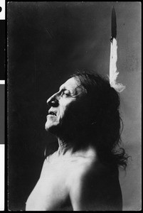 A portrait of a Native Indian, Mandan, North Dakota