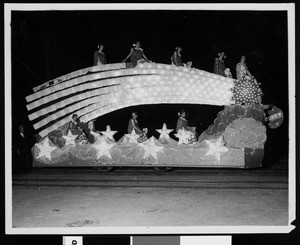 Comet float in the Shriner's electrical parade, ca.1910