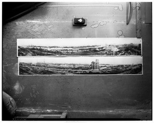 Two panoramic views of Los Angeles Harbor, August 9, 1919