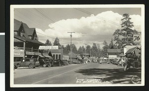 Postcard of Pine Knot Boulevard in Big Bear Lake Village, ca.1920