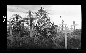 View of graves in World War I France, ca.1916