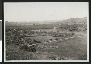 Panoramic view of a ranch in Escondido, ca.1900