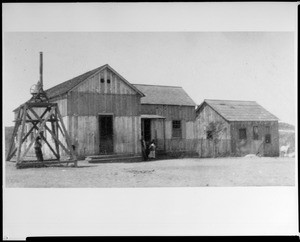 Exterior view of the Indian school and residence of its teacher at Cahuilla, 1896