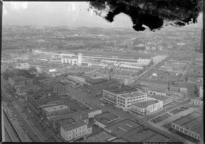 Aerial view of Union Station in Los Angeles