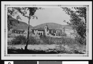 Exterior view of Scotty's Palace in Death Valley, ca.1900-1950