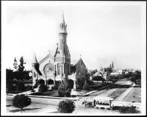 The first Presbyterian (Methodist?) Church in Pasadena, 1890