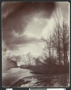 Unidentified river scene (at dusk?), ca.1950