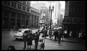 Pedestrians in a street scene