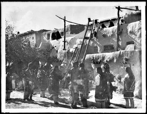 Dance at the Fiesta de San Esteban (Saint Stephen), Acoma Pueblo, ca.1900