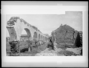 Ruined arches of Mission San Juan Capistrano, ca.1887