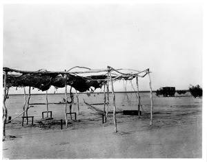 Primitive desert Indian meeting house, Imperial Valley, California, ca.1910