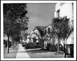 Two-story homes along a street in Los Angeles