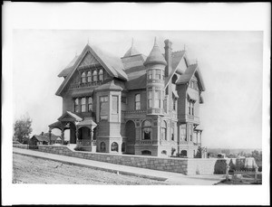 Exterior view of the L.J. Rose residence, Fourth Street and Grand Avenue, ca.1890