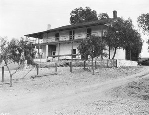 Los Nogales Ranch House in Spadra, home of Don Ramon Vejar, ca.1860