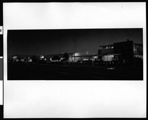 Inglewood's Space Technology Laboratories at night, July 30, 1957