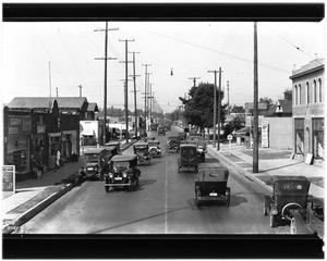 View of Western Avenue looking north from Expostion Boulevard, 1924