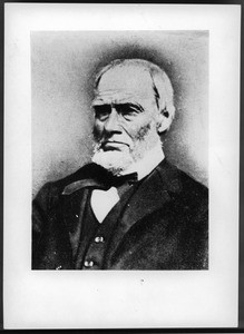 Half-tone print of a portrait of James W. Marshall, discoverer of gold at Coloma in 1848