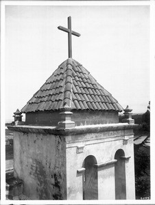 Restored tower at Mission San Carlos Borromeo, Monterey, ca.1905