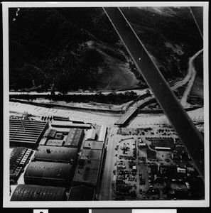 Aerial view of Barham Boulevard looking south, March 3, 1938