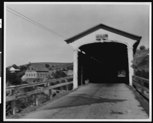 Covered bridge in Knight's Ferry, ca.1930