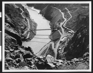 Construction roads near Hoover Dam, ca.1933