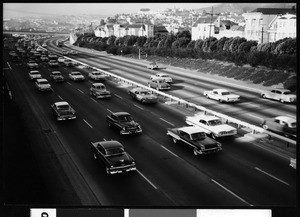 Automobiles on the Bayshore Freeway, San Francisco, June 17, 1959