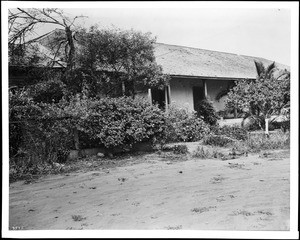 Exterior view of the Jose Lopez Adobe in Old Town, San Diego, ca. 1934