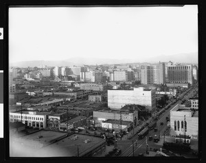 Panoramic view of Los Angeles from Chamber of Commerce Building, March 1927