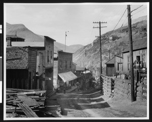 View of the mining town of Bingham, Utah near Salt Lake City