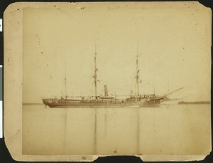 United States battleship USS Mohigan in Corintho, Nicaragua, 1886-1887