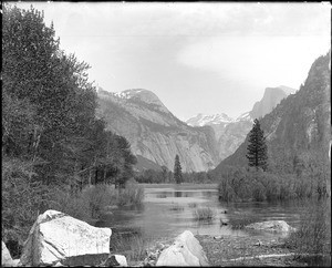 View of the North Dome and the Half Dome at Yosemite National Park, California, ca.1930