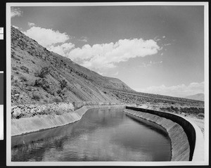 Los Angeles Aqueduct through the hillsides, ca.1930