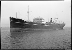 Freighter Tai Yin entering Los Angeles Harbor, March 16, 1931