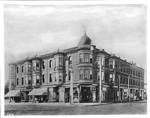 Vogel Block building on the southwest corner of Seventh Street and Broadway, Los Angeles, ca.1910