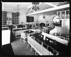 Interior view of a restaurant, ca.1930