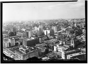 View from City Hall Tower looking southwest toward Bunker Hill, March 5, 1927