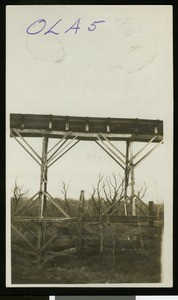 Lumber chute from mountains into Fresno, ca.1910