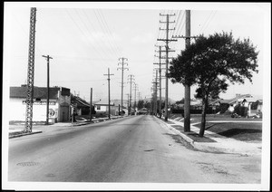 Marengo Street west from Chicago Street before widening and paving, October 1935