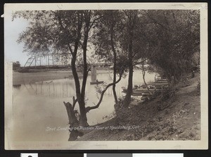 Boat landing on the Russian River in Healdsburg