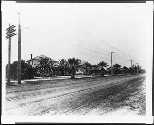 Homes along Badillo Street in Covina, ca.1908