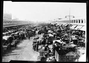 View of people shopping at the Terminal Wholesale Market, July 18, 1927