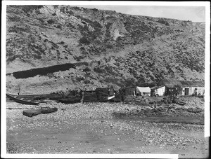 Abalone fishing village, north of Santa Monica, California, ca.1900-1905