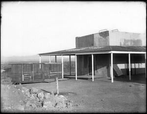 Outdoor screened bedroom at Fort Yuma, ca.1890