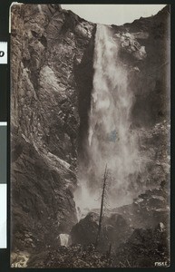 View of Bridal Veil Falls in Yosemite National Park, ca.1900