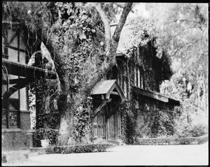 Exterior of Saint Stephen's Episcopal Church on Hollywood Boulevard between Vine Street and Ivar Street, ca.1898