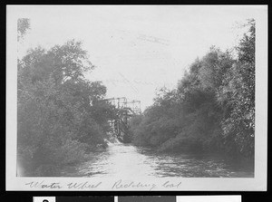 View of a water wheel in Redding