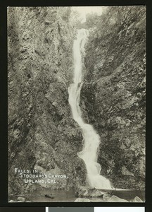 Falls in Stoddard's Canyon, Upland, ca.1905