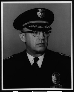 Portrait of William H. Parker, Los Angeles Police Chief, ca.1950-1966