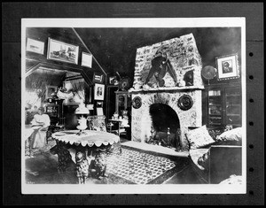 Interior of the library at the home of Madame Helena Modjeska, ca.1905