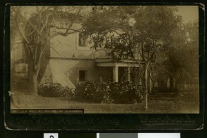 View of the front entrance to the old mill of Mission San Gabriel, El Molino Viejo, ca.1890